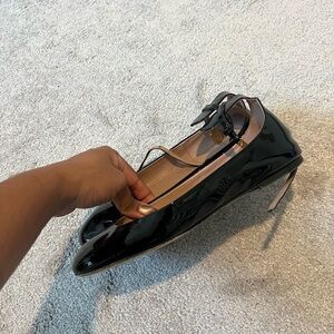 Valentino Garavani Black Patent Leather Flats